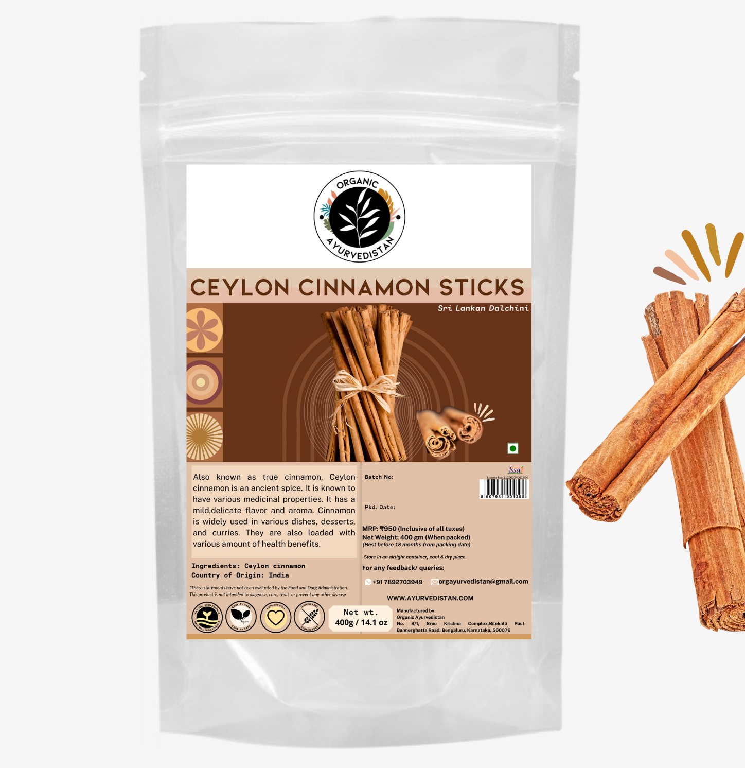 Ceylon cinnamon Sticks